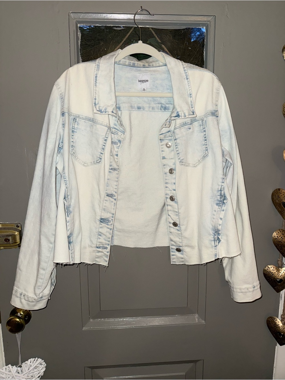 Kensie Light Wash Light Blue Denim Jacket ( Stretch)